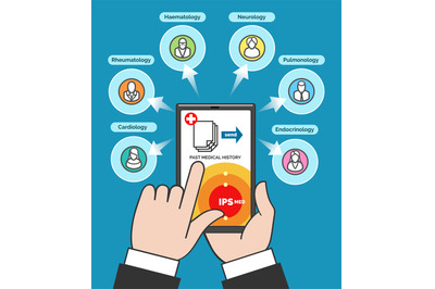 Telehealth concept&2C; computer medical care