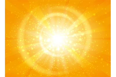 Yellow starburst background with sparkles