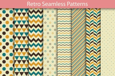 Set of Retro Seamless Patterns
