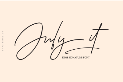 July it | Semi signature font