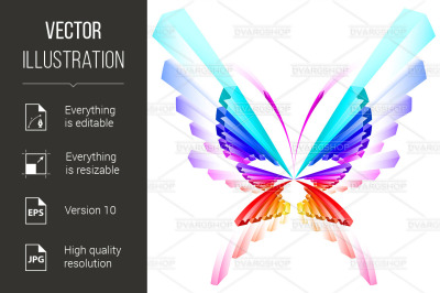 Abstract colorful butterfly