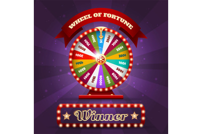 Casino spinning luck wheel