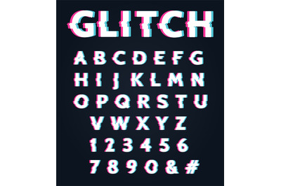 Font with glitch effect