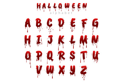 Halloween bloody alphabet i