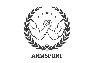 Arm wrestling logo