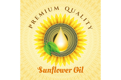 Sunflower oil label