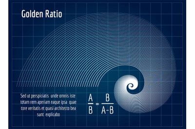 Fractal lines golden ratio proportion section