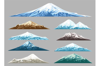 Snow mountains set for logo