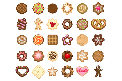 Christmas cookies icons