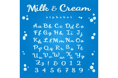 Milk or cream alphabet