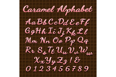 Sweet pink candy lettering font