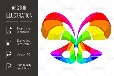 Abstract colorful butterfly