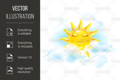 Cartoon sun