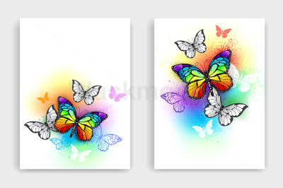 Design with Rainbow Butterflies