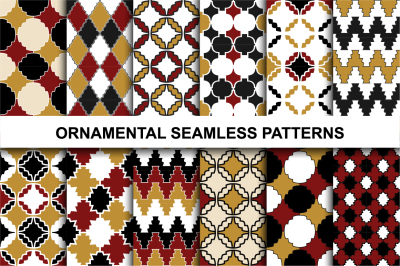 Retro ornamental patterns.
