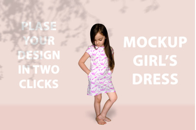 Girl&#039;s Dress Mockup
