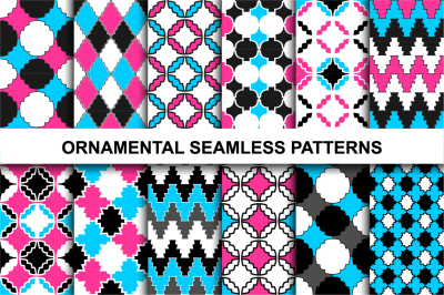 Colorful ornamental patterns.