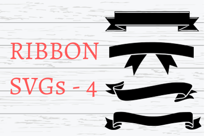 Ribbon SVGs|4 Different Ribbon SVGs