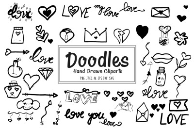 40+ Doodles&nbsp;Hand Drawn&nbsp;Cliparts