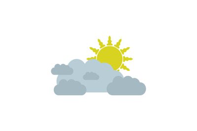 Sun icon with clouds