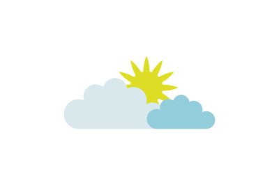 Sun icon with clouds