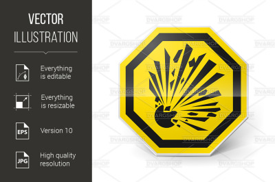 Explosion sign