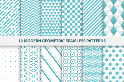 Modern geometric seamless patterns.