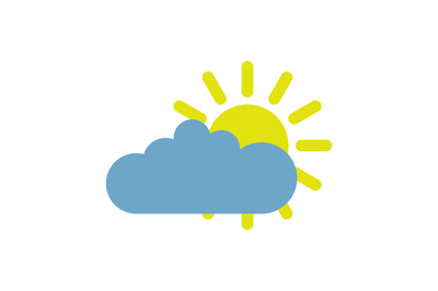 Sun icon with clouds