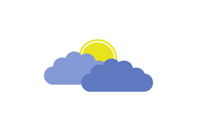 Sun icon with clouds