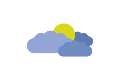 Sun icon with clouds