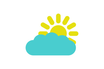 Sun icon with clouds