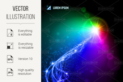 High energy light emanates from a distant star