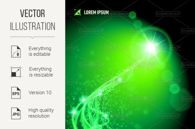 Energy from a distant green star