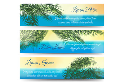 Palm leaves banners