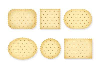 Biscuit crackers isolated on white