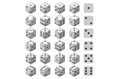 Gambling 3D dice set