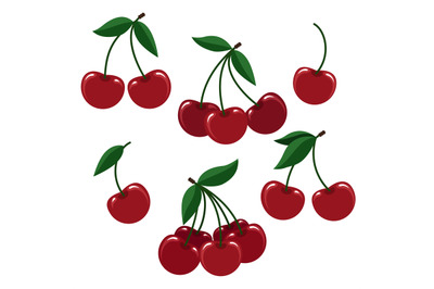 Cherry berry set for logo