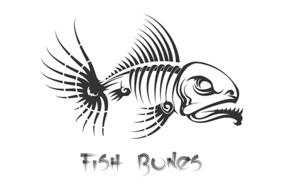 Fish bones tattoo
