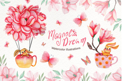 Magnolia Dream - Watercolor Illustrations