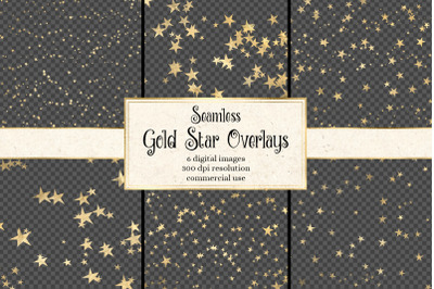 Seamless Gold Star Overlays