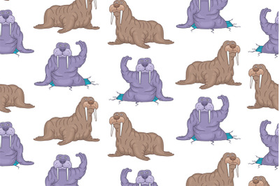 Set of Walruses and Pattern