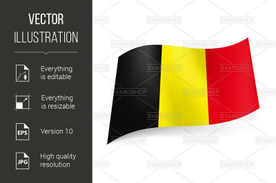 State flag of Belgium.