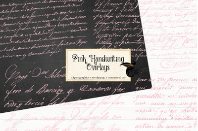 Pink Handwriting Overlays