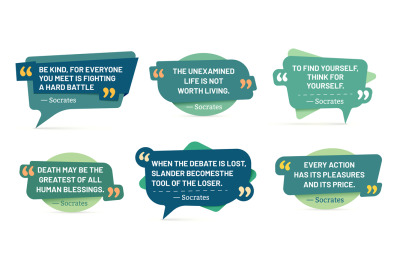 Quote in quotes frames. Socrates quotes&2C; speech stickers and comment b