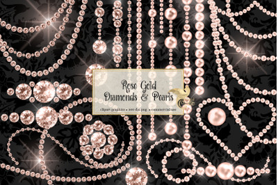 Rose Gold Diamonds and Pearls