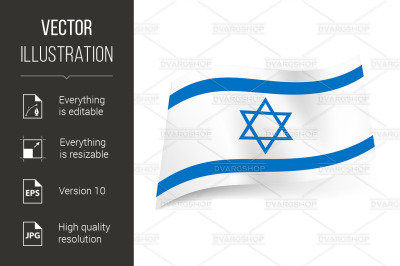 State flag of Israel.