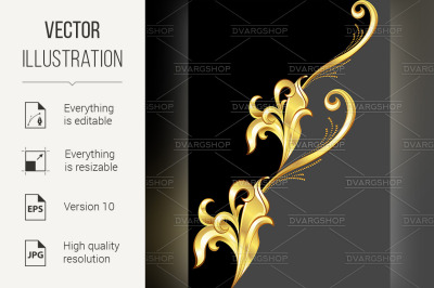 An abstract gold pattern