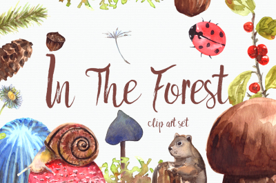 In The Forest - Clip Art Set