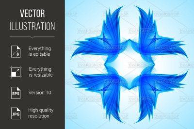 Abstraction blue symbol