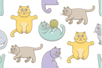 Set of Cats and Pattern